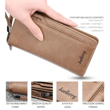 Balebaily Long Wallet for Men & Women with Zipper Pocket - Black