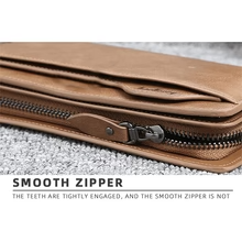 Balebaily Long Wallet for Men & Women with Zipper Pocket - Black
