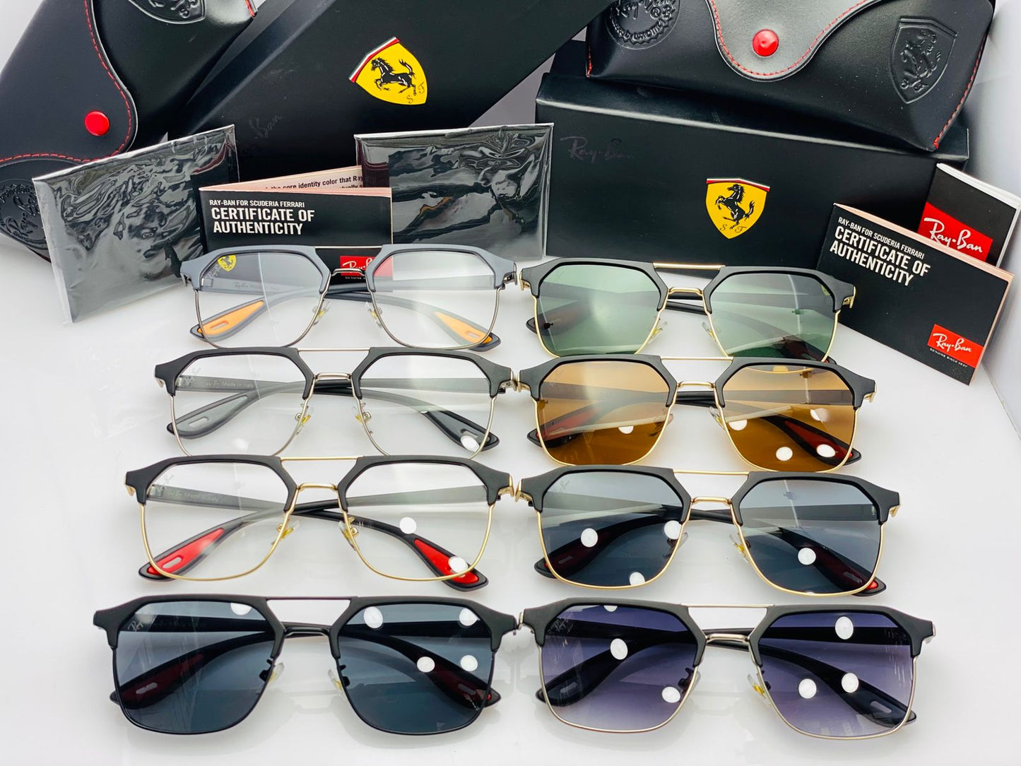 Premium Square Frame Sunglasses - Black Frame / Black Lens